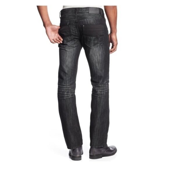 NWOT INC International Concepts Berlin Slim Straight Jeans Black Size 40x32 - Picture 2 of 14